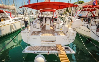 Heck Cockpit von Segelyacht Beneteau Oceanis 35