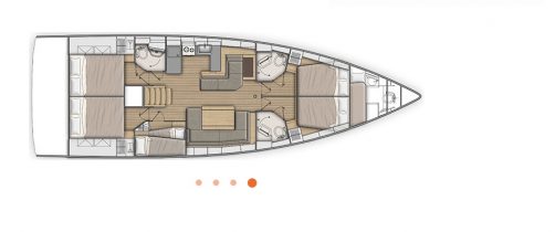 Layout von Segelyacht Beneteau Oceanis 51.1
