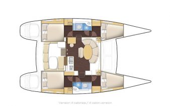 Layout von Katamaran Lagoon 380
