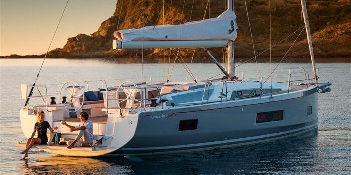 Oceanis 46.1 Segelboot auf Anker