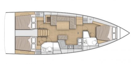 Segelboot Oceanis 40.1 Layout